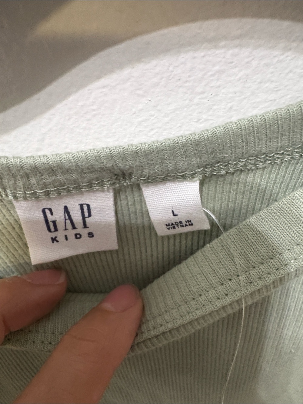 GAP Ribbed Tank Top - Light Sage Green - Picture 3 of 3